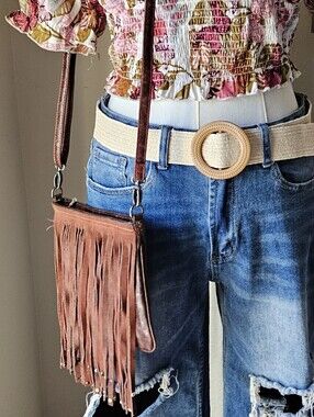Catchfly Western Leather Crossbody